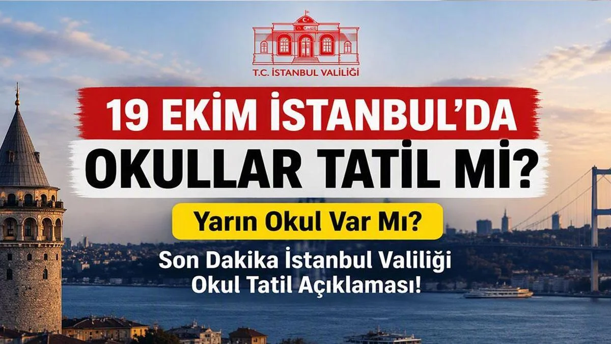 İstanbul'da 19 Ekim Pazartesi okullar açık