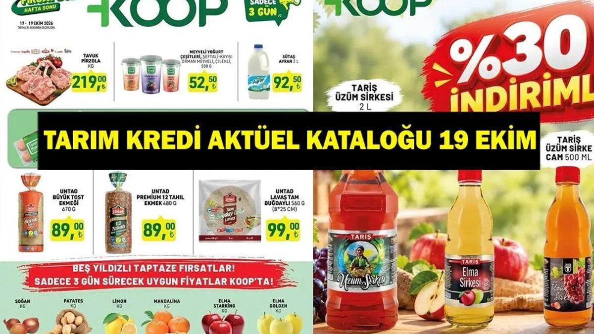 Tarım Kredi’nin 19 Ekim kataloğu yayımlandı