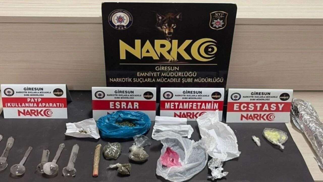 Giresun'daki uyuşturucu operasyonunda 1 tutuklama