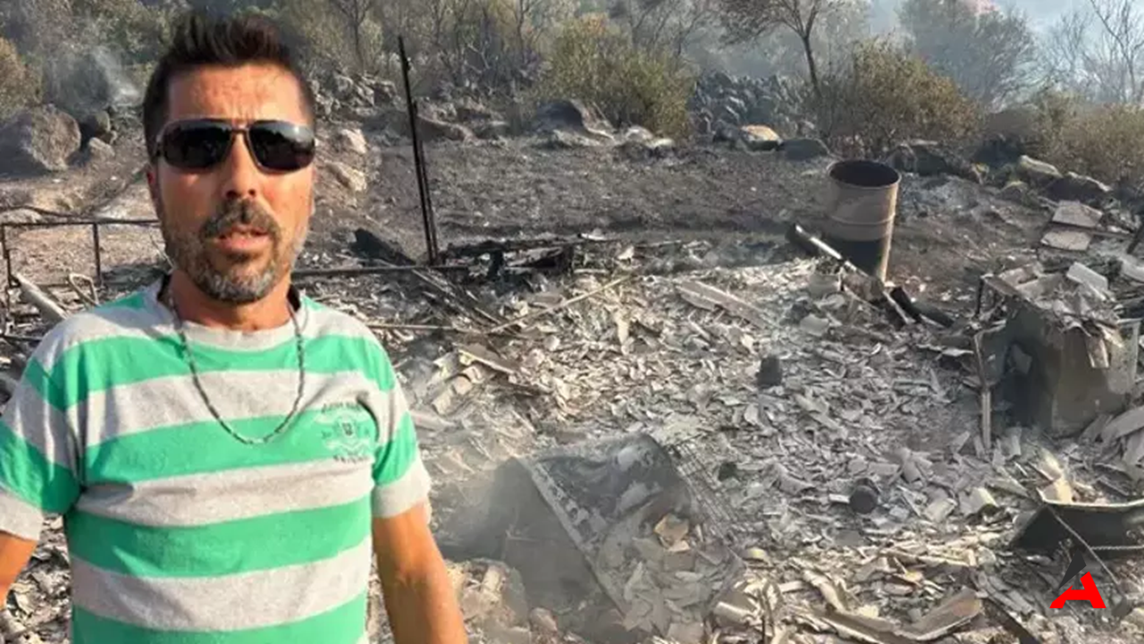 İzmir Dikili'de Yangın Felaketi: Mehmet Karaçam'ın Bağ Evi ve Zeytinlikleri Kül Oldu!