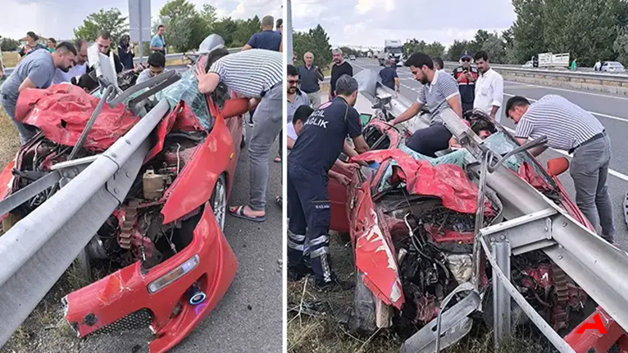 Kontrolden Çıkan Otomobil İkiye Bölündü, Bir Ölü ve Bir Yaralı!