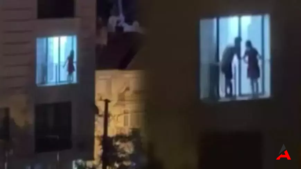 Beylikdüzü'nde Sinir Krizi: Camdan Sarkan Kadın Dakikalarca İkna Edilmeye Çalışıldı